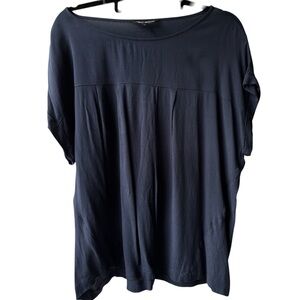 NEXT Petite Navy Flowy Top – Size 18P (US 14 Petite) – 100% Viscose